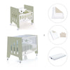 Berceau 60x80 cm et lit bébé 60x120 cm (7en1) vert-olive · Omni Tre Erba