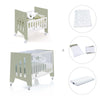 Berceau 60x80 cm et lit bébé 60x120 cm (7en1) vert-olive · Omni Tre Erba