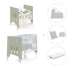 Berceau 60x80 cm et lit bébé 60x120 cm (7en1) vert-olive · Omni Tre Erba