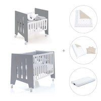 Mini berço 60x80 cm e berço 60x120 cm (7em1) antracite · Omni Tre Antracita