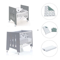 Mini berço 60x80 cm e berço 60x120 cm (7em1) antracite · Omni Tre Antracita