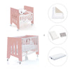 Berceau 60x80 cm et lit bébé 60x120 cm (7en1) rose · Omni Tre Quarzo