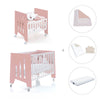 Berceau 60x80 cm et lit bébé 60x120 cm (7en1) rose · Omni Tre Quarzo