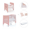 Berceau 60x80 cm et lit bébé 60x120 cm (7en1) rose · Omni Tre Quarzo