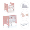 Berceau 60x80 cm et lit bébé 60x120 cm (7en1) rose · Omni Tre Quarzo