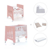 Berceau 60x80 cm et lit bébé 60x120 cm (7en1) rose · Omni Tre Quarzo