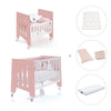 Berceau 60x80 cm et lit bébé 60x120 cm (7en1) rose · Omni Tre Quarzo