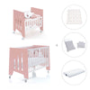 Berceau 60x80 cm et lit bébé 60x120 cm (7en1) rose · Omni Tre Quarzo