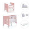 Berceau 60x80 cm et lit bébé 60x120 cm (7en1) rose · Omni Tre Quarzo