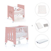 Berceau 60x80 cm et lit bébé 60x120 cm (7en1) rose · Omni Tre Quarzo