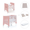 Berceau 60x80 cm et lit bébé 60x120 cm (7en1) rose · Omni Tre Quarzo