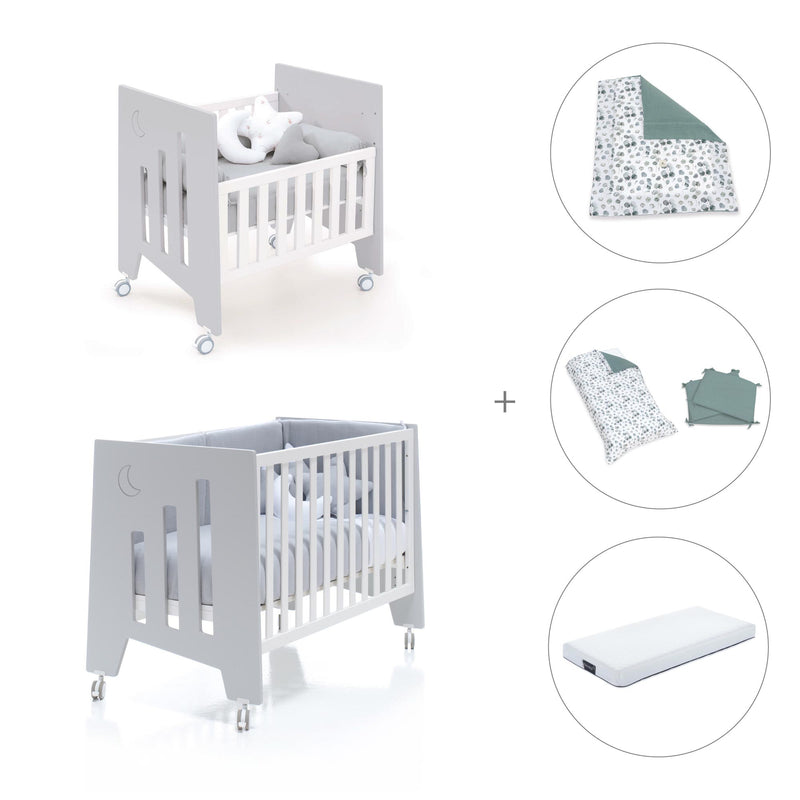 Mini berço 60x80 cm e berço 60x120 cm (7em1) cinzento · Omni Tre Grey