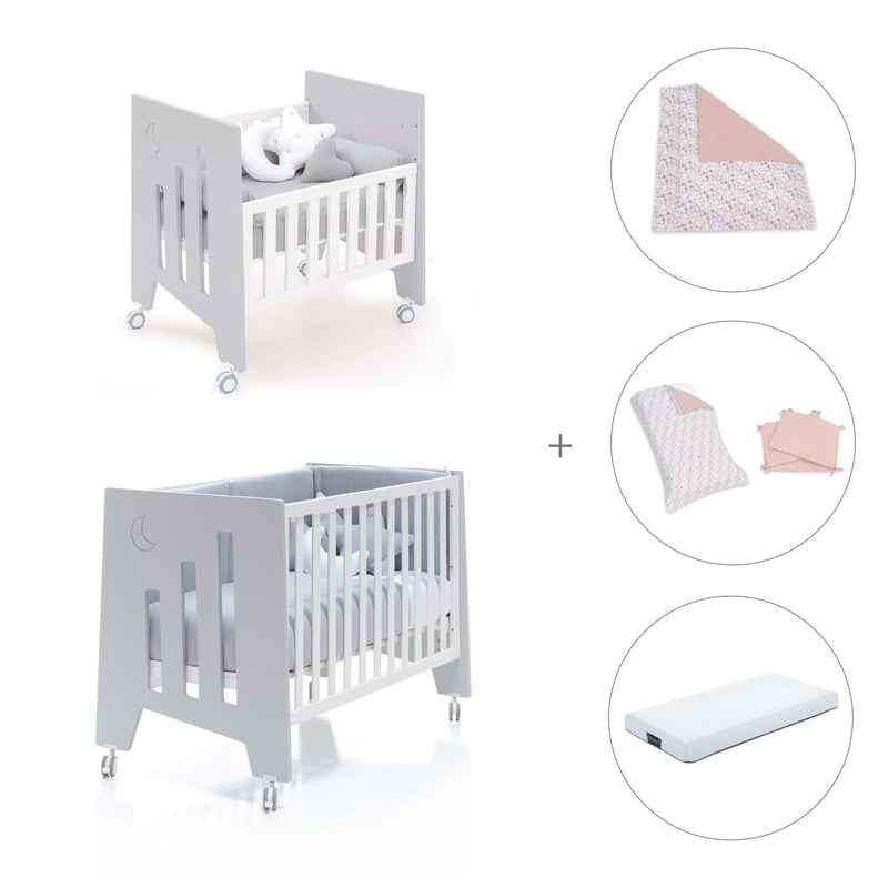 Mini berço 60x80 cm e berço 60x120 cm (7em1) cinzento · Omni Tre Grey