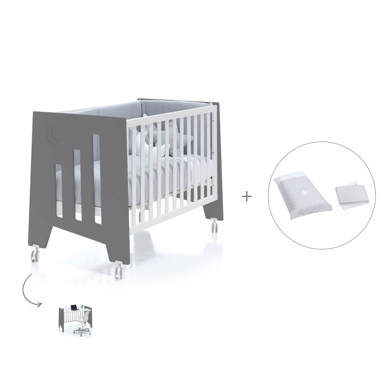 Co-sleeping cot 60x120 cm (5in1) charcoal · Omni C181-M7769