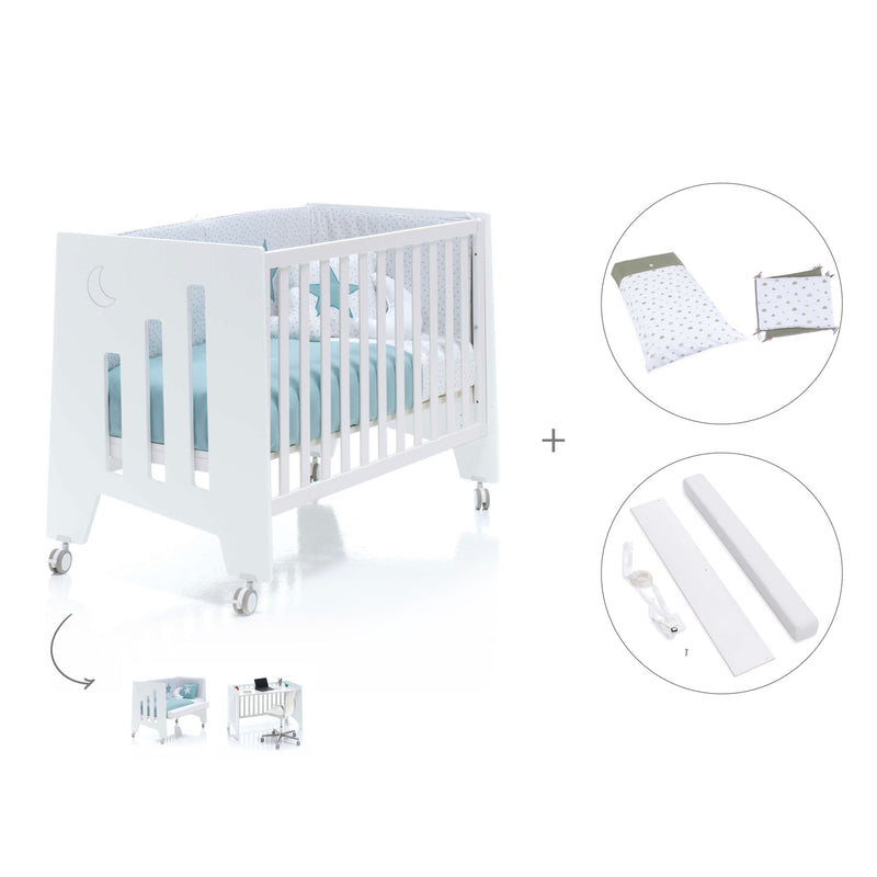 Cot and desk 60x120cm 5 stages Omni White · C181-M7700