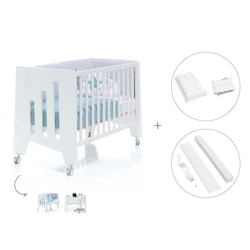 Cot and desk 60x120cm 5 stages Omni White · C181-M7700