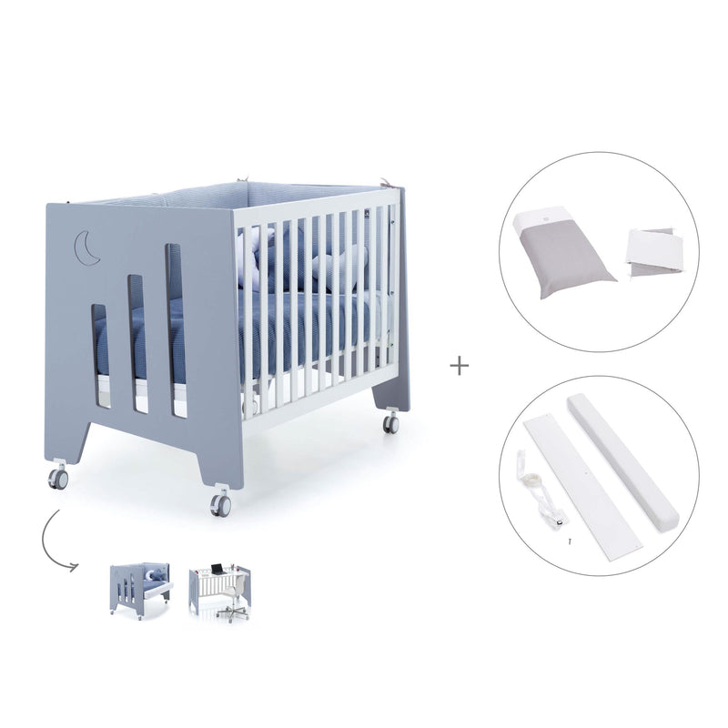 Babybett-Schreibtisch 60x120 cm (2in1) blau · Omni C181-M7741