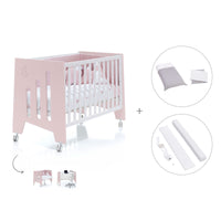 Babybett-Schreibtisch 60x120 cm (2in1) rosa · Omni C181-M7742