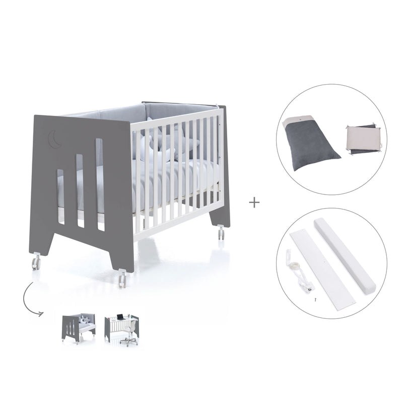 Co-sleeping cot 60x120 cm (5in1) charcoal · Omni C181-M7769