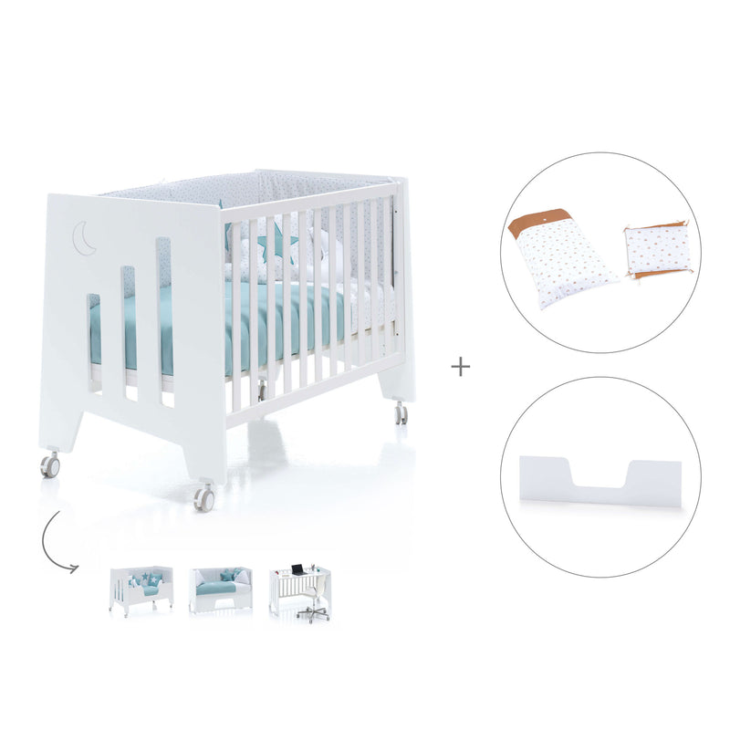 Cot and desk 60x120cm 5 stages Omni White · C181-M7700