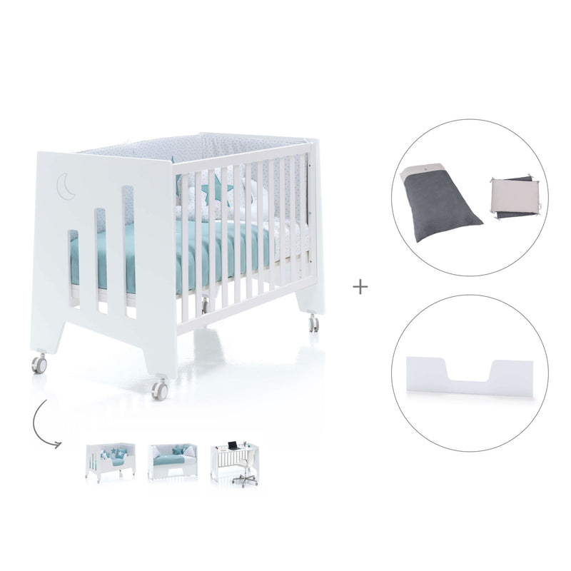 Lit bébé-bureau 60x120 cm (2in1) blanc · Omni C181-M7700