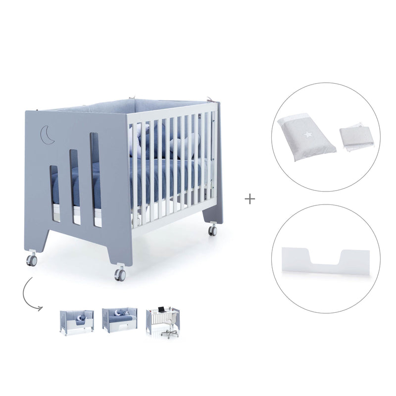 Babybett-Schreibtisch 60x120 cm (2in1) blau · Omni C181-M7741