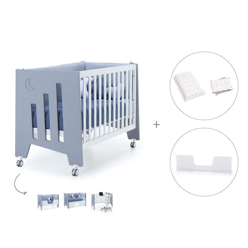 Babybett-Schreibtisch 60x120 cm (2in1) blau · Omni C181-M7741