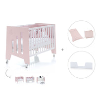 Babybett-Schreibtisch 60x120 cm (2in1) rosa · Omni C181-M7742