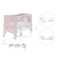 Babybett-Schreibtisch 60x120 cm (2in1) rosa · Omni C181-M7742