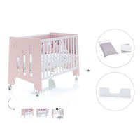 Babybett-Schreibtisch 60x120 cm (2in1) rosa · Omni C181-M7742