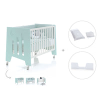 Babybett-Schreibtisch 60x120 cm (2in1) mintgrün · Omni C181-M7755