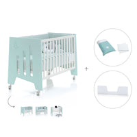 Babybett-Schreibtisch 60x120 cm (2in1) mintgrün · Omni C181-M7755