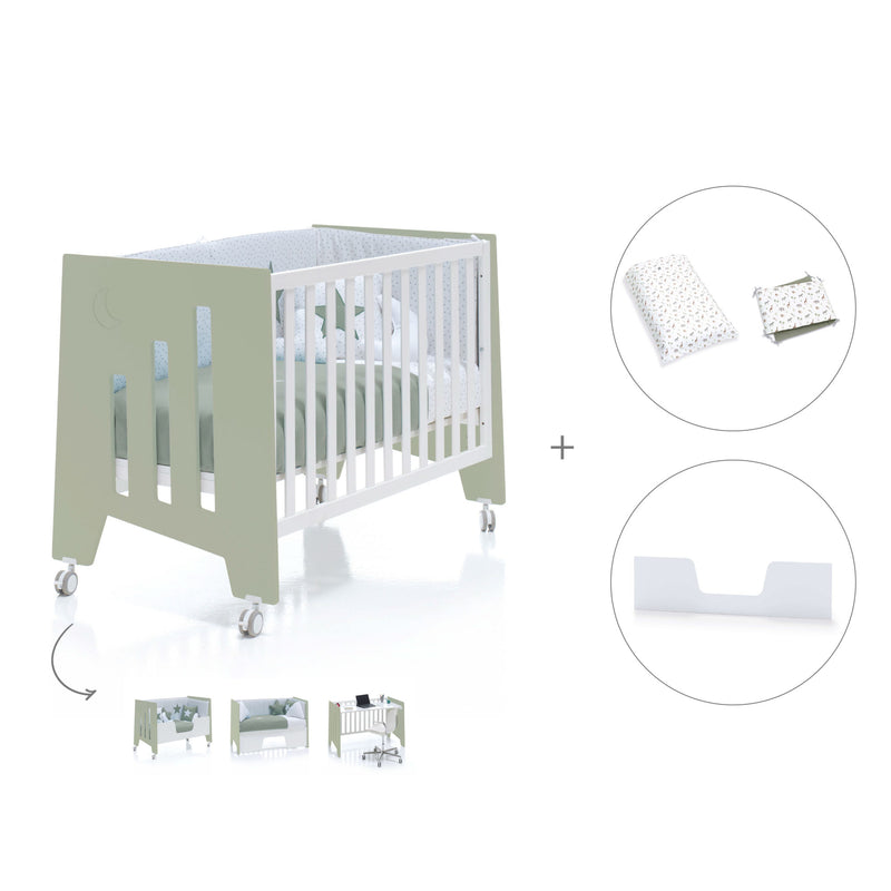 Co-sleeping cot 60x120 cm (5in1) green-olive · Omni C181-M7756