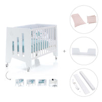 Babybett-Schreibtisch 60x120 cm (2in1) weiß · Omni C181-M7700