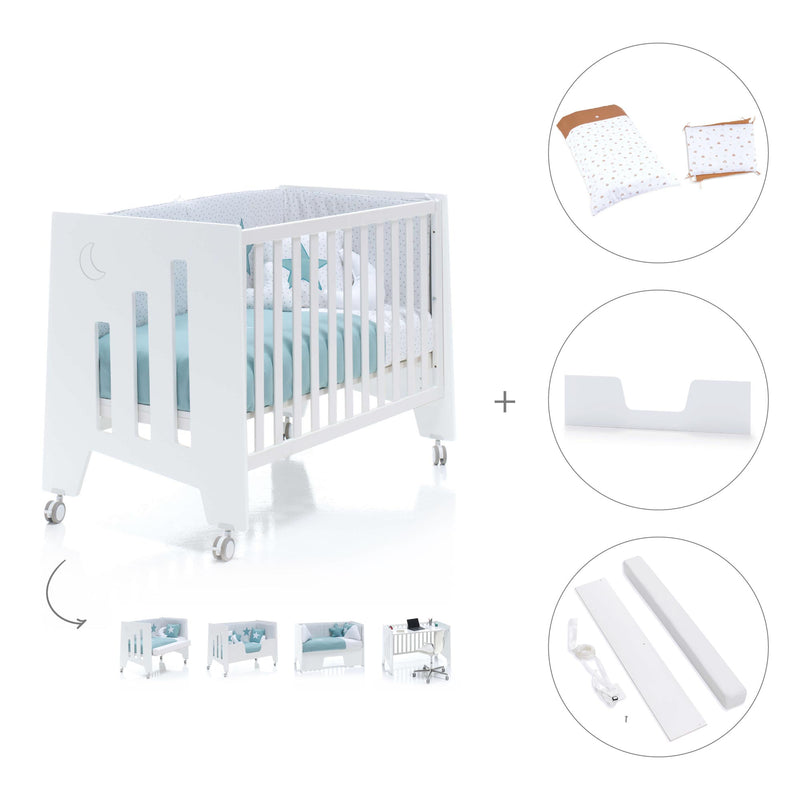 Cot and desk 60x120cm 5 stages Omni White · C181-M7700