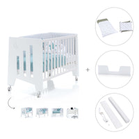 Babybett-Schreibtisch 60x120 cm (2in1) weiß · Omni C181-M7700