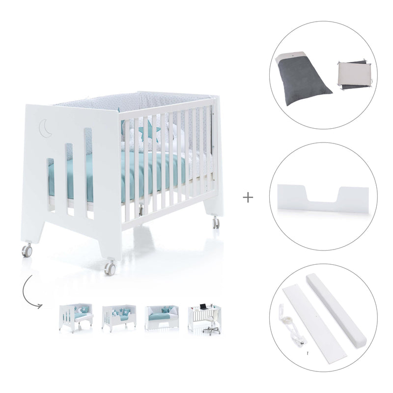 Cot and desk 60x120cm 5 stages Omni White · C181-M7700