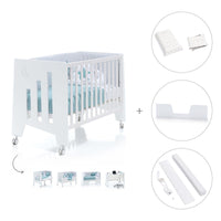 Babybett-Schreibtisch 60x120 cm (2in1) weiß · Omni C181-M7700