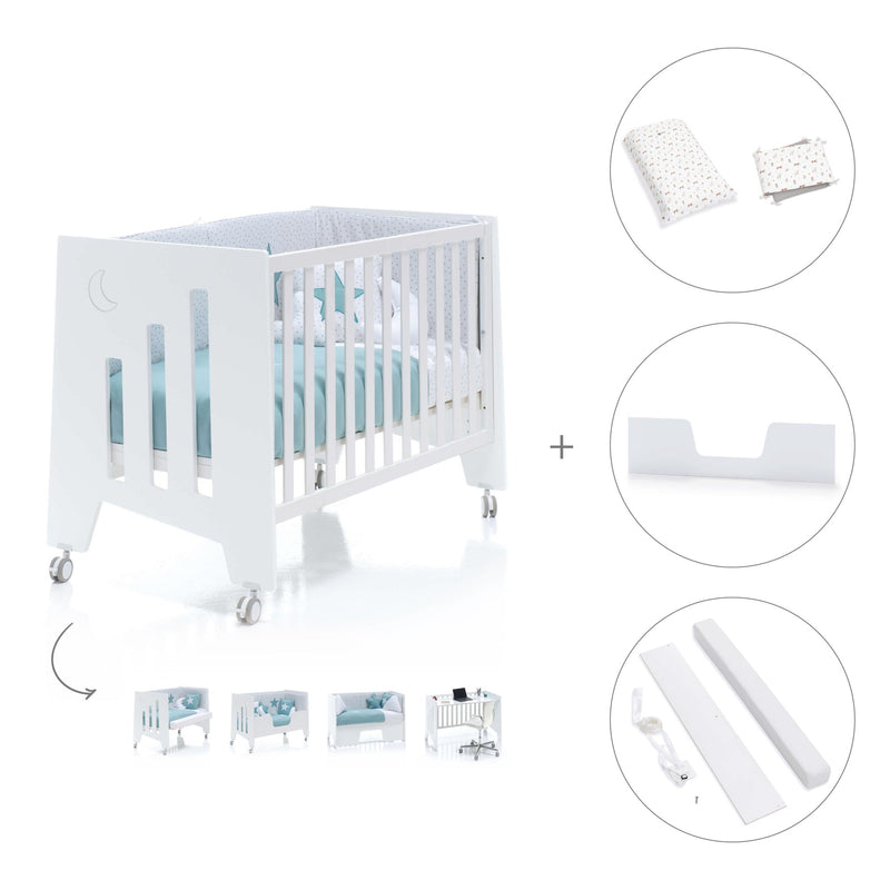 Cot and desk 60x120cm 5 stages Omni White · C181-M7700