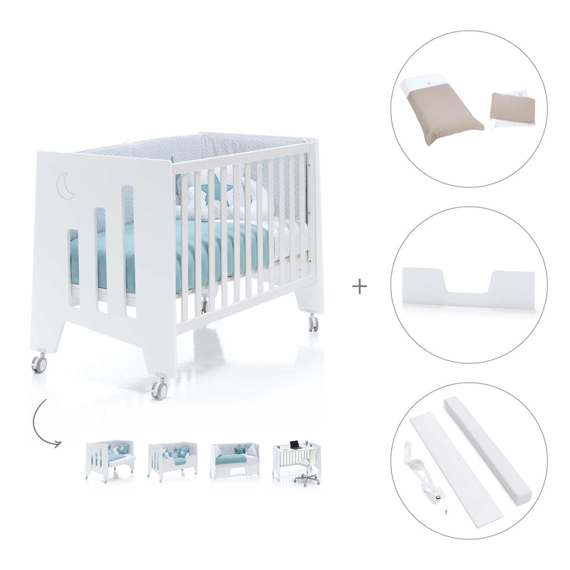 Cot and desk 60x120cm 5 stages Omni White · C181-M7700