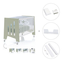 Co-sleeping cot 60x120 cm (5in1) green-olive · Omni C181-M7756