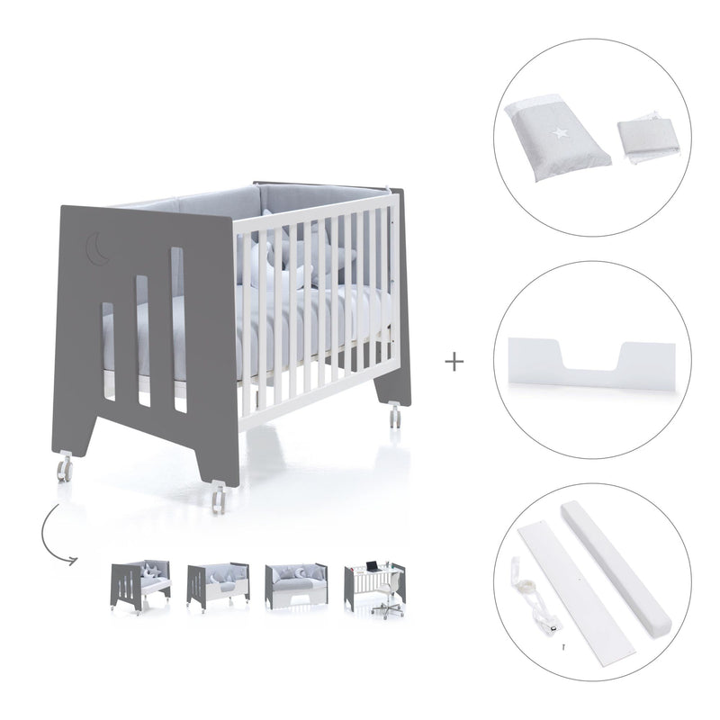 Co-sleeping cot 60x120 cm (5in1) charcoal · Omni C181-M7769