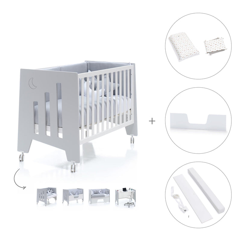 Co-sleeping cot 60x120 cm (5in1) grey · Omni C181-M7778