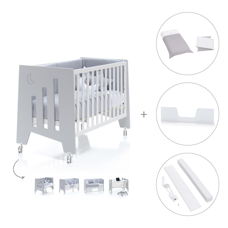 Berço co-sleeping 60x120 cm (5in1) cinzento · Omni C181-M7778