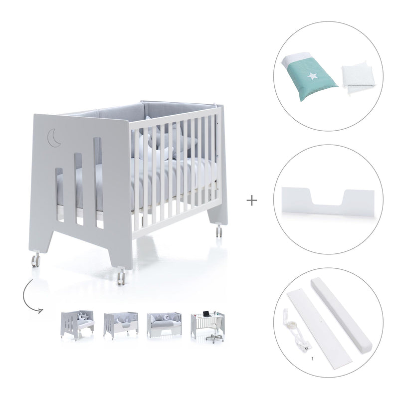 Berço co-sleeping 60x120 cm (5in1) cinzento · Omni C181-M7778