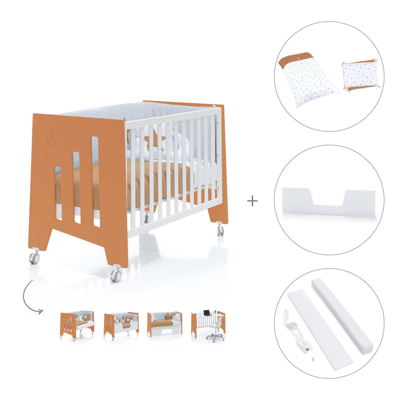 Co-sleeping cot 60x120 cm (5in1) terracotta · Omni C181-M7783