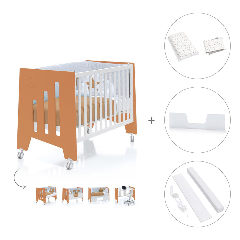 Co-sleeping cot 60x120 cm (5in1) terracotta · Omni C181-M7783