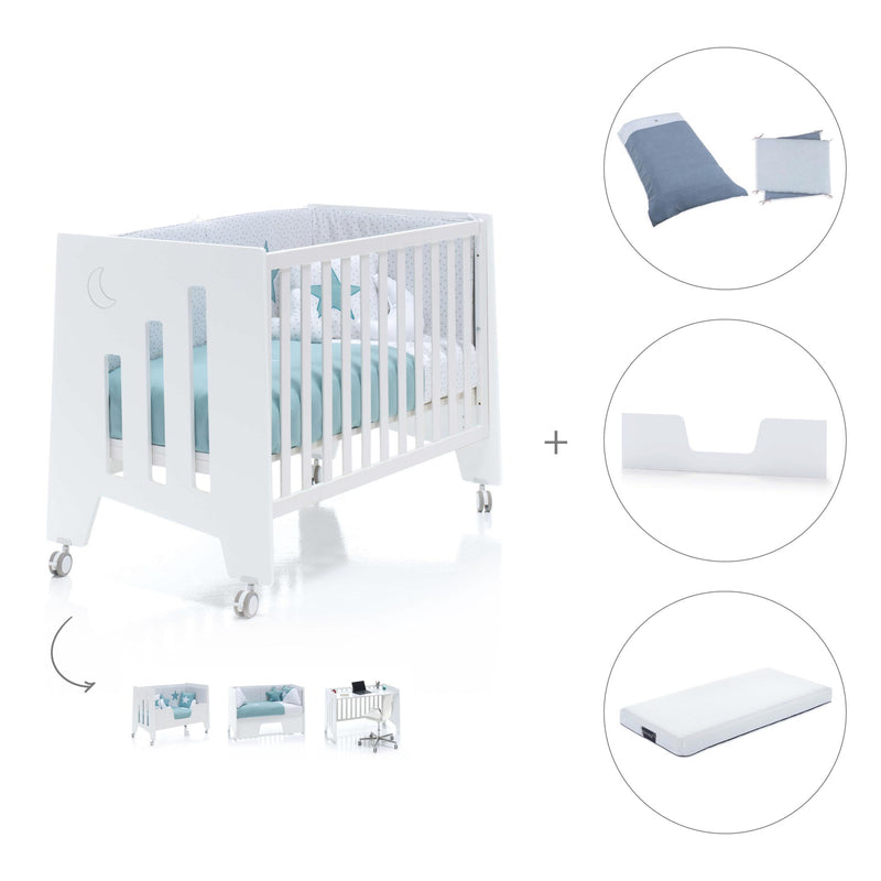 Cot and desk 60x120cm 5 stages Omni White · C181-M7700