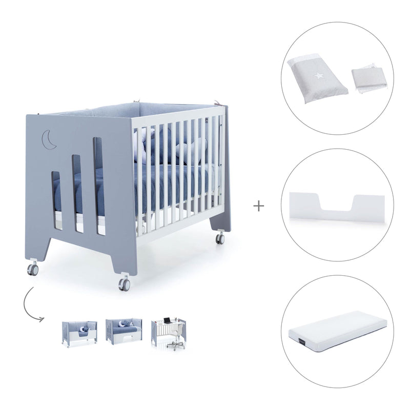 Cot and desk 60x120cm 5 stages Omni Blue · C181-M7741