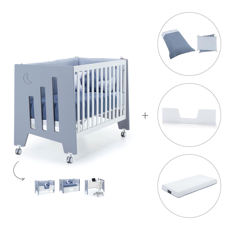 Babybett-Schreibtisch 60x120 cm (2in1) blau · Omni C181-M7741